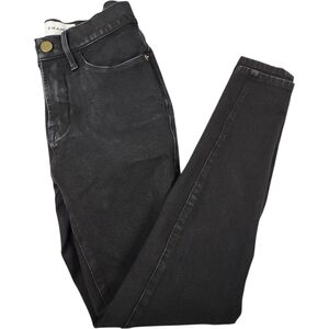 FRAME Le High Skinny 24 Hour High Rise Ankle Jeans Black Size 25